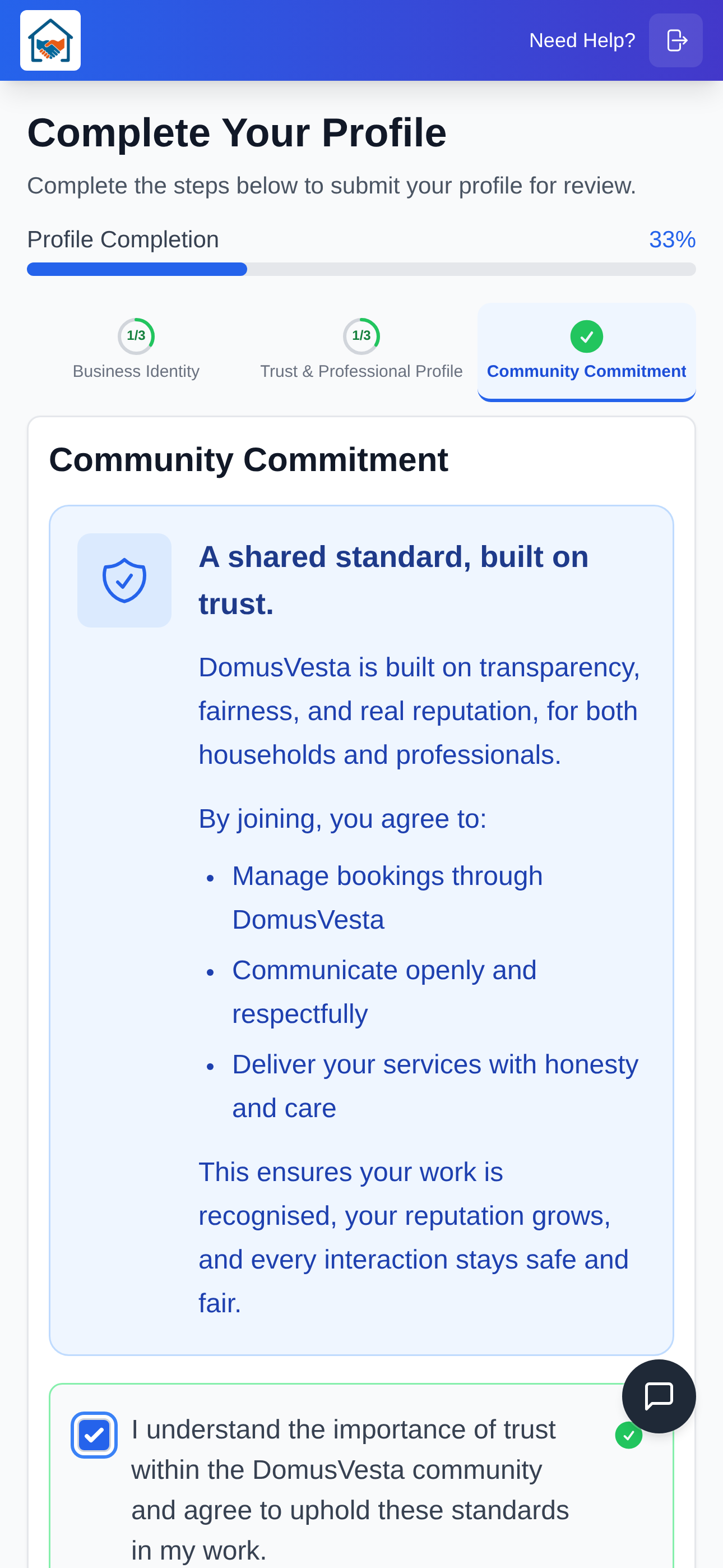 Make the community commitment