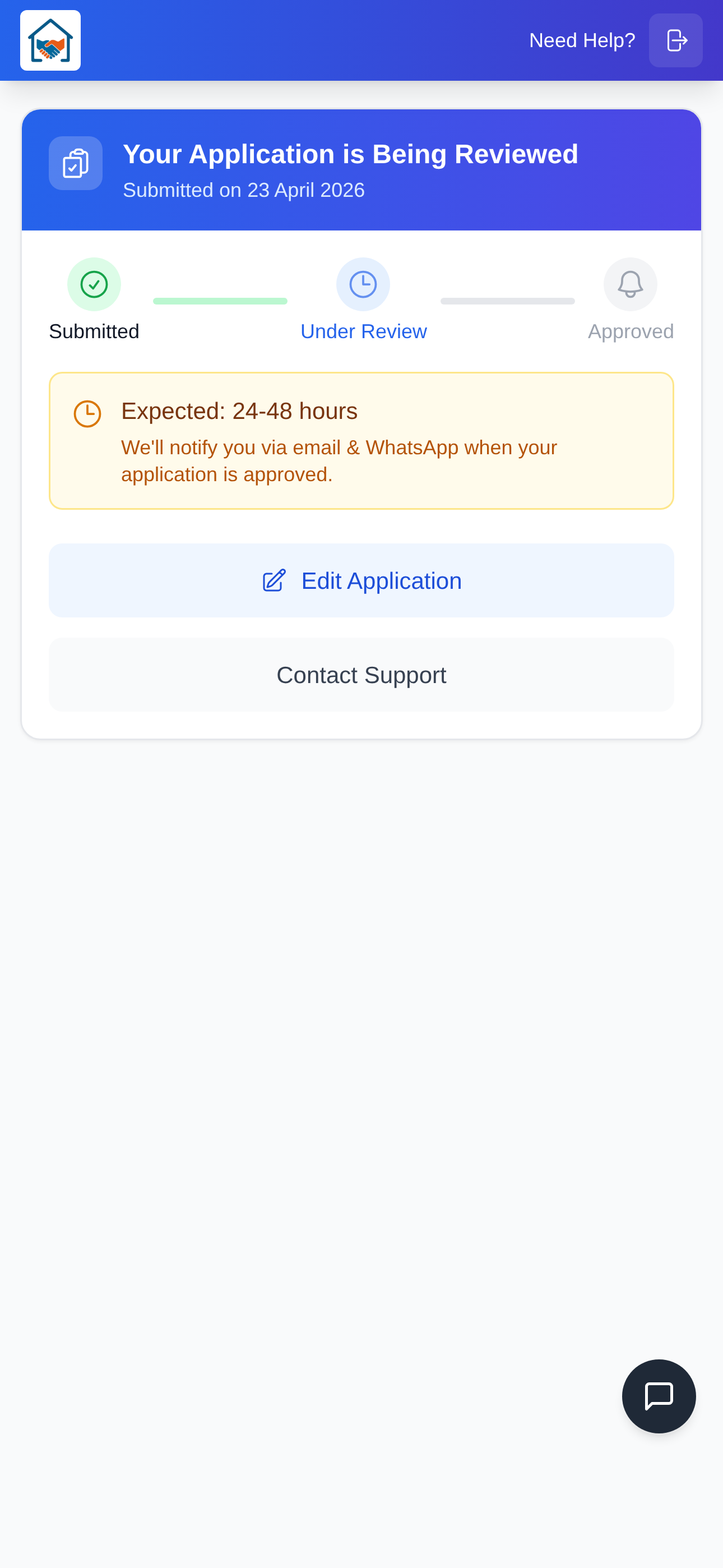 We review your application before you go live
